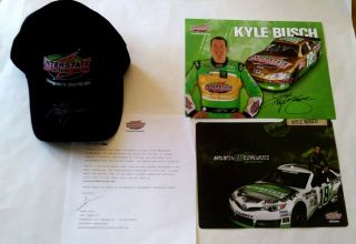 Autographed Kyle Busch Interstate Batteries Hat & Signed Hero Card