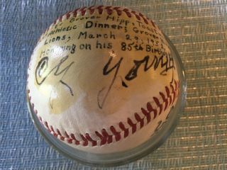 Cy Young Psa Authenticated Signed Baseball Also Connie Mack & Lefty Logan