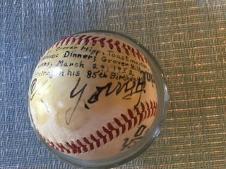 Cy Young PSA Authenticated Signed Baseball also Connie Mack & Lefty Logan 2