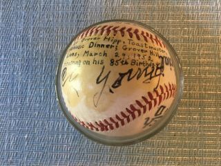 Cy Young PSA Authenticated Signed Baseball also Connie Mack & Lefty Logan 4