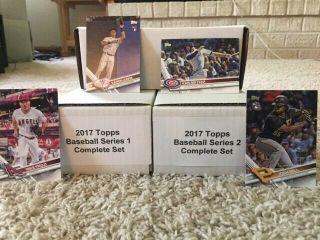 2017 Topps Baseball Complete Set,  Series 1 & 2,  Nm - Mt,  Hand - Collated