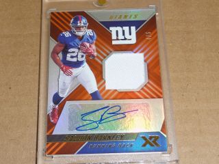 2018 Panini Xr Saquon Barkley Autograph/auto Jersey Red Rookie 4/5 A3379