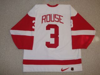 Detroit Red Wings 1996 - 97 Game Worn Nhl Hockey Jersey - Rouse Nike 54