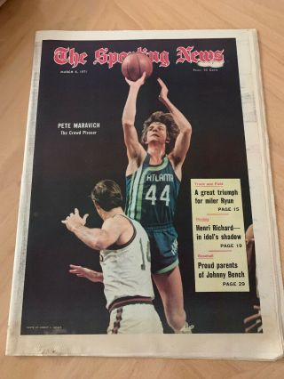 The Sporting News Complete Newspaper March 6 1971 Pete Maravich