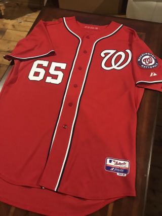 Game Worn Washington Nationals Jersey 2011 & 2012 Cole Kimball Red Beauty