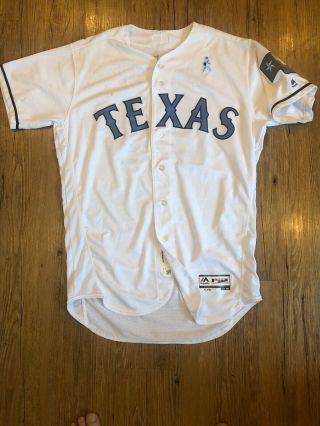 Jonathan Lucroy Fathers Day Texas Rangers Game Jersey Milwaukee Brewers 2