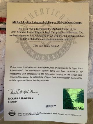 Michael Jordan Upper Deck Signed Autograph Jersey 9