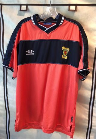 Scotland 1999 Away Soccer Jersey Shirt XL Umbro 2