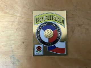 Panini Europa 80 Czechoslovakia Foil Badge No79 Backing