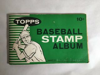 1961 Topps Baseball Stamp Album Filled W/ 181 Stamps Yogi Berra Yastrzemski Full
