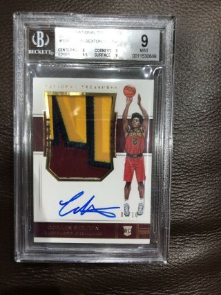 2018 - 19 Collin Sexton National Treasures Rpa Auto 9 Bgs Rc Gold 7/10 Cavs