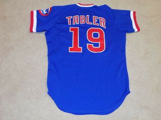 Pat Tabler Game Worn Jersey 1982 Chicago Cubs Indians Royals Blue Jays