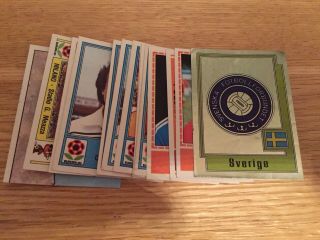 Panini Europa 80 Stickers X14 Different Sweden Badge