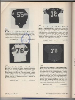 Vintage 1950s Tom Fears Los Angeles Rams Game Worn Jersey Rare NFL HOF H.  O.  F. 6
