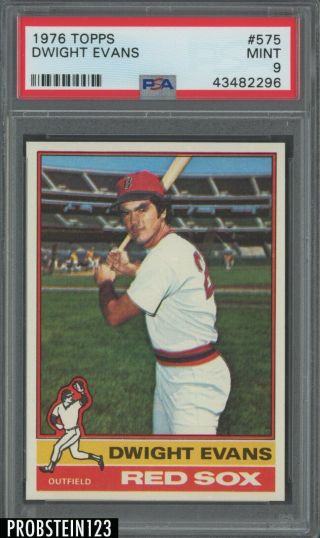 1976 Topps 575 Dwight Evans Boston Red Sox Psa 9 Centered