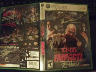 Signed Tna Impact X - Box 360 Video Game - Kevin Nash,  Booker T,  Christian,  More