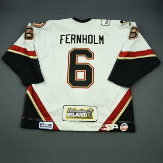 2006 - 07 Daniel Fernholm Wheeling Nailers Game Worn ECHL Hockey Jersey 2