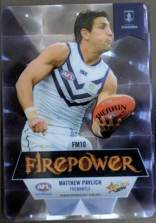 2014 Afl Select Champions Firepower Mirror Card Fm10 Matthew Pavlich (fremantle)