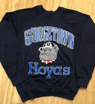 Georgetown Hoyas Jack The Bulldog Vintage Ncaa Sweatshirt Made In Usa