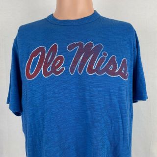 Ole Miss Rebels Vintage Style T - Shirt University Of Mississippi Ncaa College M