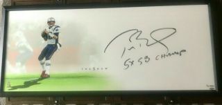 1 days@$1150 Tom Brady Signed 5X SB Champ 46x20 Framed LithoTRISTAR/UDA LE 17/51 5
