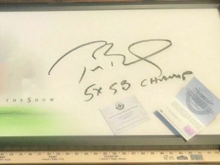 1 days@$1150 Tom Brady Signed 5X SB Champ 46x20 Framed LithoTRISTAR/UDA LE 17/51 7
