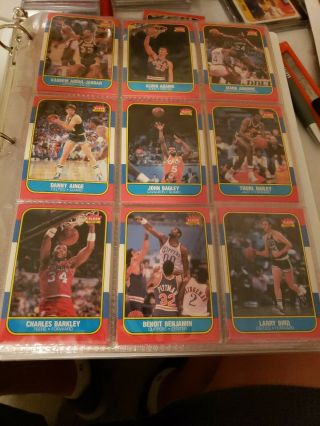 1986 - 87 Fleer Basketball Complete Set 132 Cards,  11 Stickers Michael Jordan Rc