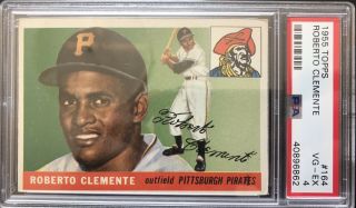 1955 Topps Roberto Clemente Rookie 164 Psa 4 Vg - Ex Pittsburgh Pirates Rc