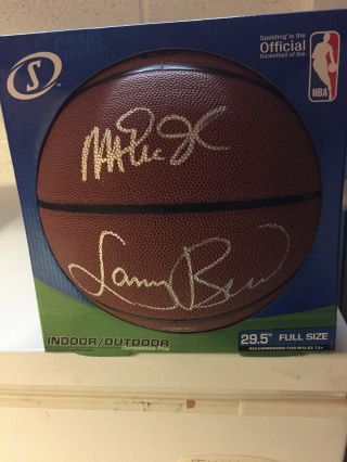 Larry Bird & Magic Johnson Signed Basketball - Psa/dna