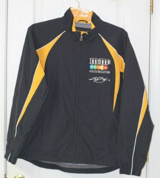 Nascar M&m Racing Kyle Busch " 18 " Mens Windbreaker Jacket Size M Black Yellow