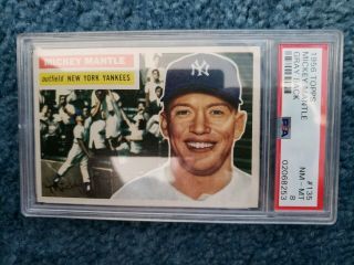 1956 Topps Mickey Mantle York Yankees - Psa 8 - Pwcc Certified High End