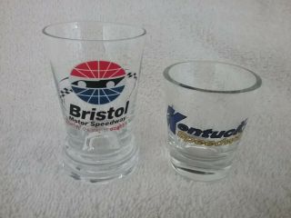 Kentucky Speedway & Bristol Motor Speedway Shot Glasses In 2