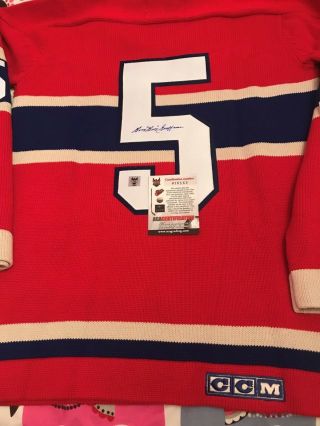 Montreal Canadiens Boom Boom Geoffrion Signed Wool Jersey
