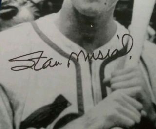 Stan Musial & Ted Williams Autographed Baseball HOFers 8x10  3