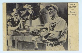 Rare 1912 Buck Weaver Chicago White Sox Max Stein Baseball Postcard