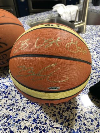 Lebron James Molten Olympic Basketball With Gold Inscription Uda