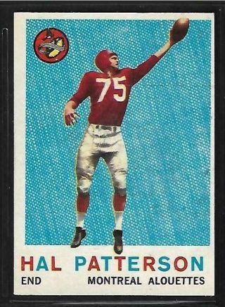 1959 Topps Cfl Football: 30 Hal Patterson,  Montreal Alouettes