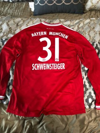 2013 Uefa Champions League Final Bastian Schweinsteiger Bayern Munich Jersey Xl