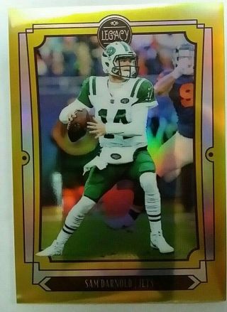 2018 Panini Legacy Sam Darnold Rc Gold Refractor D 25