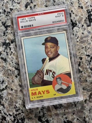 1963 Topps Willie Mays 300 Psa 9 (pmjs) Highend Eye Appeal