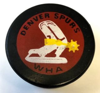 1975 - 76 Denver Spurs Biltrite Wha Vintage Hockey Game Puck
