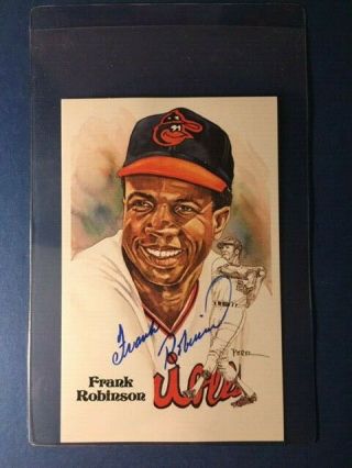 Frank Robinson Autographed Signed Perez Steele Post Card Sp 7243/10000 Orioles