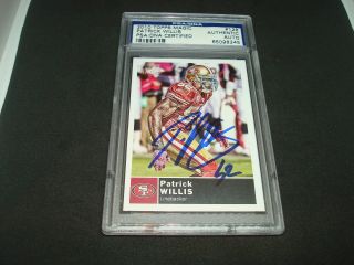 Patrick Willis Signed 2010 Topps Magic Card 126 Autographed Psa/dna 49ers 1a