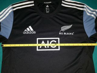 ADIDAS Climacool Zealand All Blacks AIG Rugby Shirt Jersey Men ' s Size L EUC 7