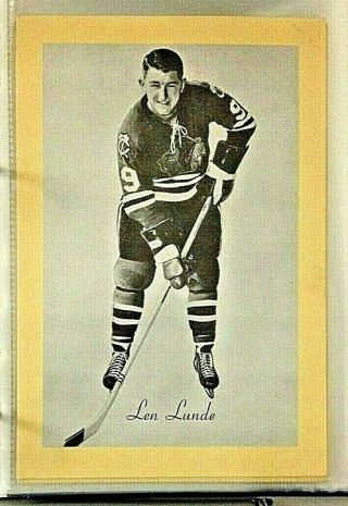 1948 - 64 Beehive Group 2 - Len Lunde - Name Away From Stick Chicago Blackhawks