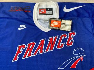 2000 ' s IIHF FFSG France Ice Hockey Jersey Shirt Nike Size Large BNWT 2