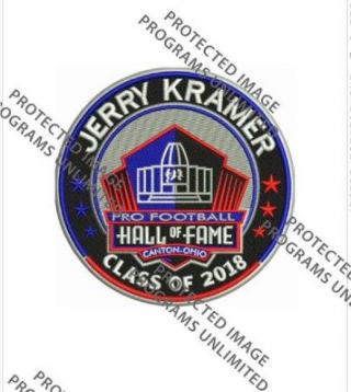 Jerry Kramer 2018 Nfl Hall Of Fame Patch Hof Green Bay Packers Bowl