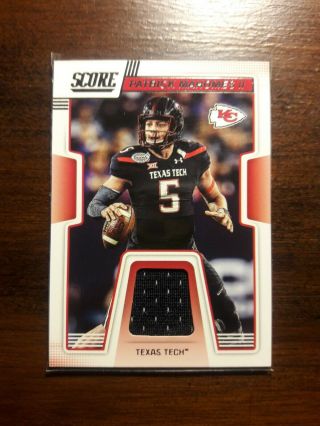 Patrick Mahomes 2019 Score College Jersey Patch