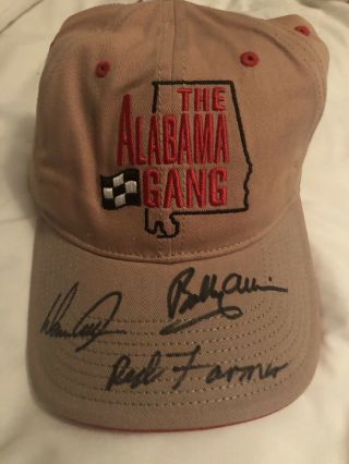 ”the Alabama Gang” Signed Hat.  New/bobby Allison,  Davey Allison,  Red Farmer.  Nascar