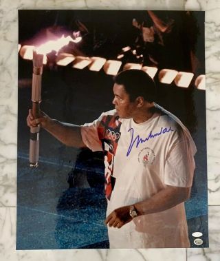 Muhammad Ali Signed / Autographed 1996 Olympic Tourch 16x20 Photo Auto Steiner